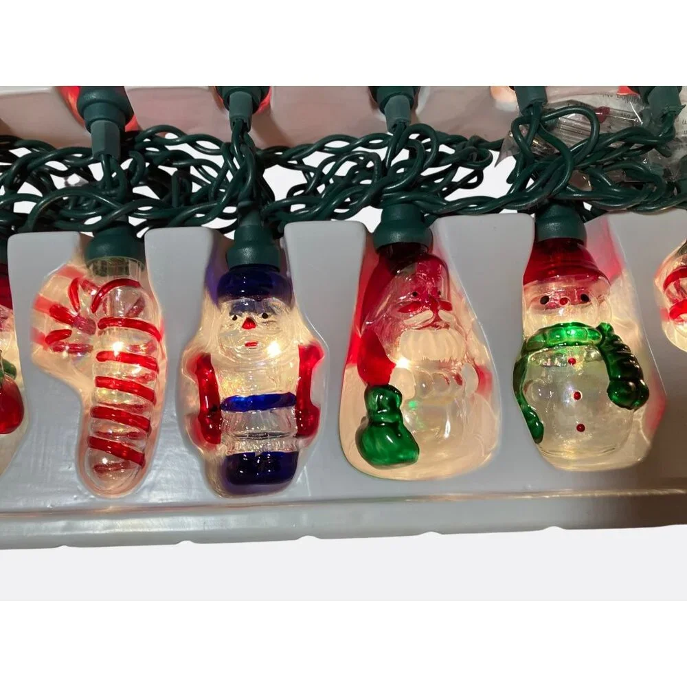 Christmas Indoor String Lights With Santa and Candy Cane Figures J.Hofert Co